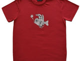 Mens Cranberry Fish Fingers Tee - Last One! Size Small