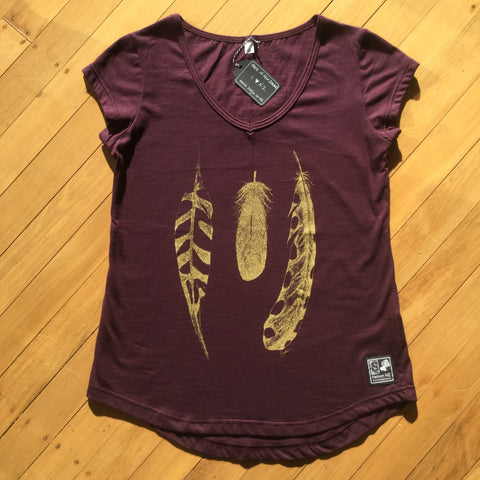 NZ Made Mulberry Feather Tee